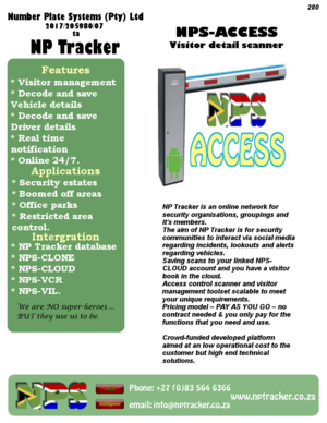 NPS-ACCESS - NP Tracker projects